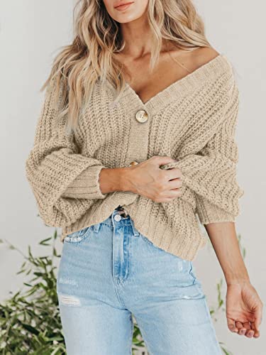 PRETTYGARDEN Women's Chunky Knit Open Front Cardigan Sweaters Fall Outfits